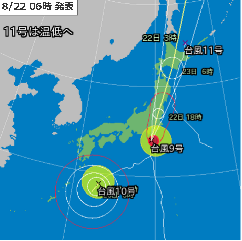 22日6時台風