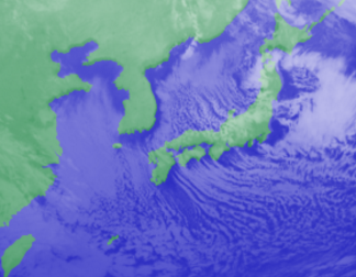 1月15日3時気象衛星雲画像