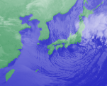 1月21日3時気象衛星雲画像