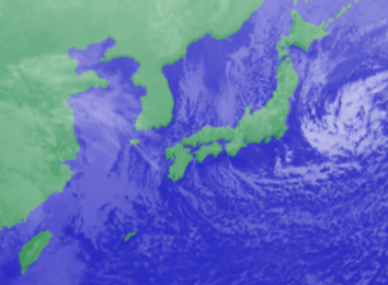1月17日3日気象衛星雲画像