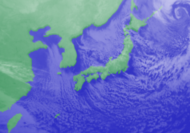 1月24日3時気象衛星雲画像