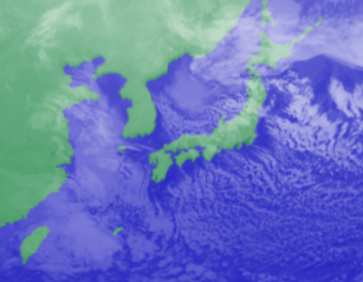 1月16日3時気象衛星雲画像
