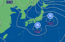 3月4日9時の予想天気図